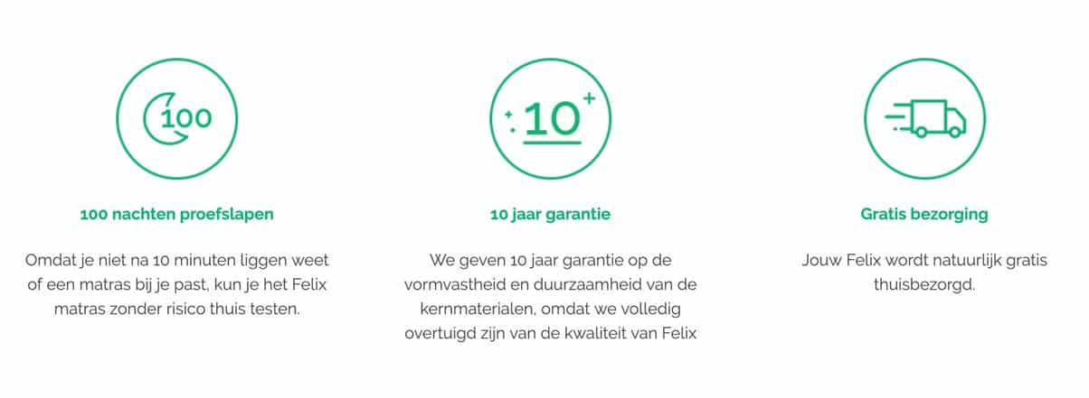 felix matras kopen voorwaarden